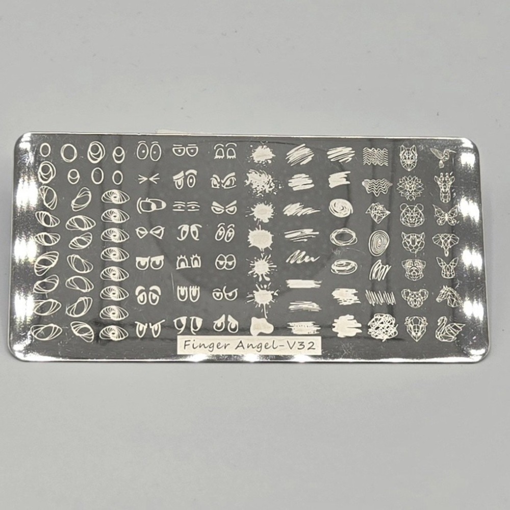 nail art stamping plate resin art craft Finger Angel‎ V32 eyes miscellaneous